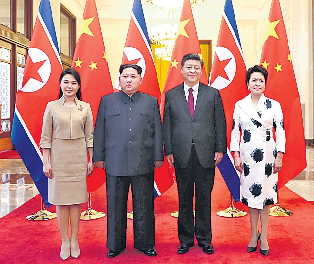 North Korea's Kim Jong Un met Xi Jinping on surprise visit to China - Sakshi