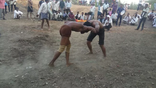 Wrestling Competitions In Nizamsagar - Sakshi