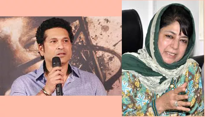 Mehbooba thanks Sachin for school funds  - Sakshi