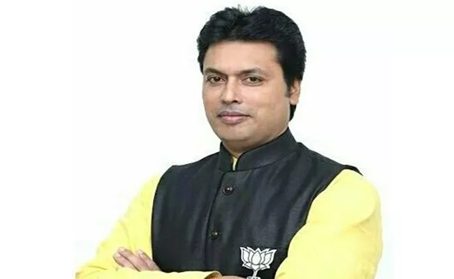 Chief Minister-Designate Biplab Kumar Deb Is Big B To Supporters - Sakshi