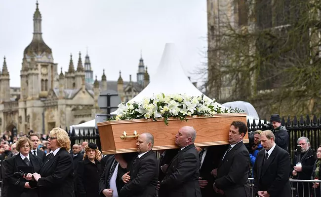 Stephen Hawking funerals Completed In Cambridge - Sakshi