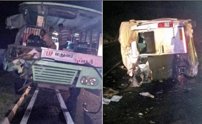 8 Members Injured In Bus accident - Sakshi