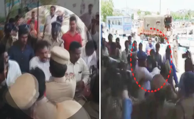 Ongole CI Attacked YSRCP Dalit Leader Ashok Babu - Sakshi