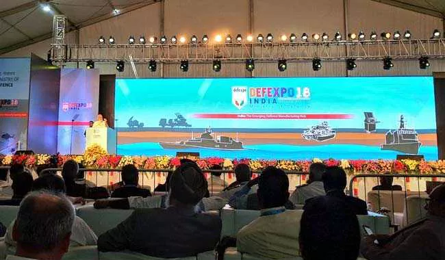 Narendra Modi At Defence Expo 2018 InTamilnadu - Sakshi