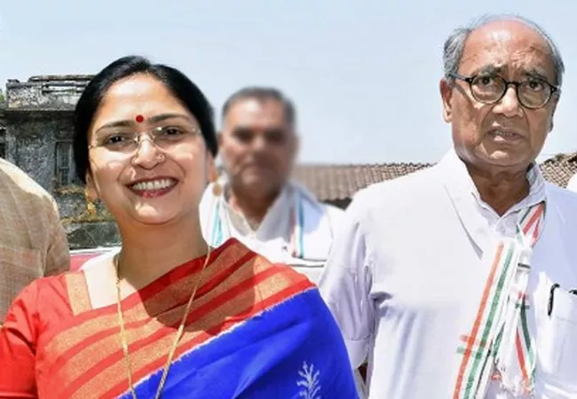 BJP MP Manohar Untwal Item Comments on Digvijay Wife - Sakshi