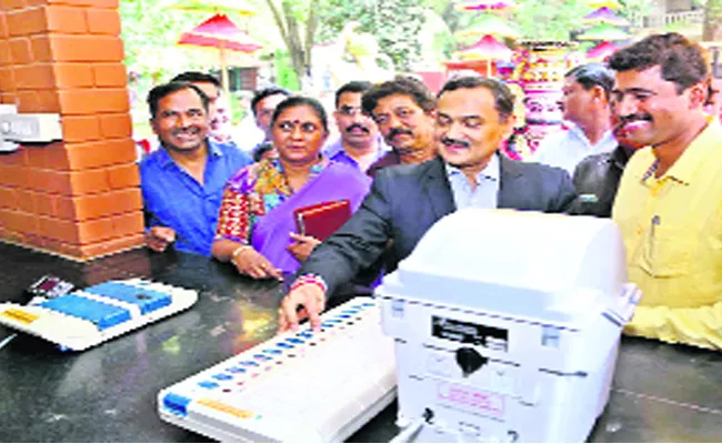  Press Meet chief electoral officer CEO Sanjeev Kumar  - Sakshi