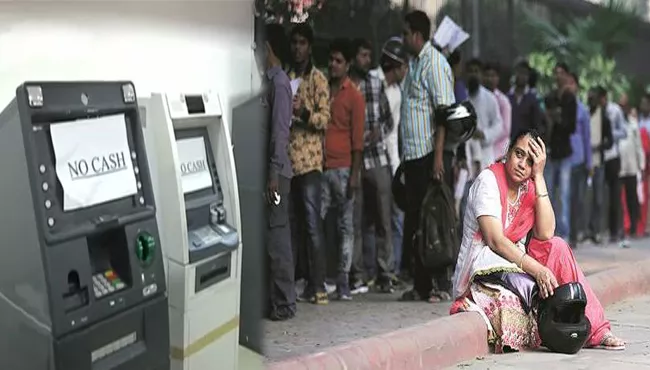 Cash crunch: ATMs are running dry across India; government says needs three days to fix problem - Sakshi