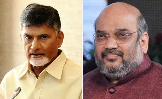  BJP President Amit Shah comments on Chandrababu - Sakshi