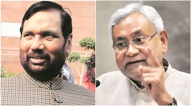 Nitish-Paswan Dosti Sparks Talks Of A Front To Put Pressure On BJP  - Sakshi