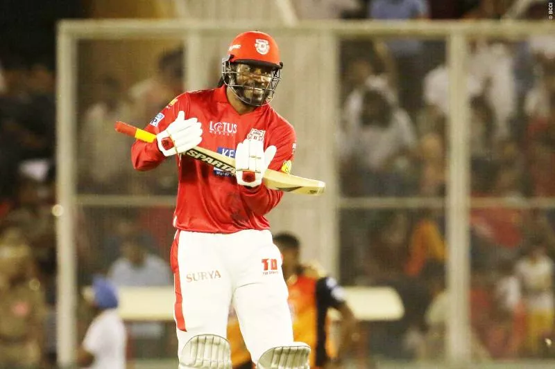 Chris Gayle becomes first centurion of IPL 2018 - Sakshi