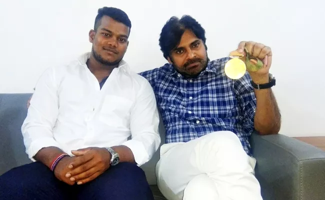 Pawan Kalyan announce 10 Lakhs For Gold Medalist Venkat Rahul - Sakshi