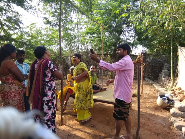 Elderly Woman Land Dispute - Sakshi