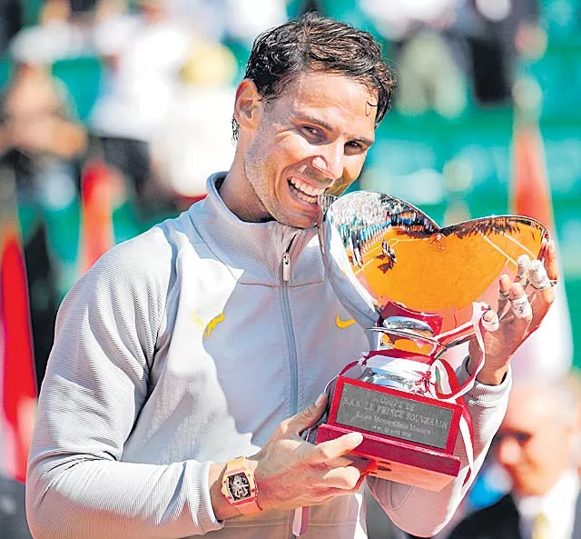 NADAL RACES PAST NISHIKORI TO WIN RECORD 11TH MONTE CARLO TITLE - Sakshi