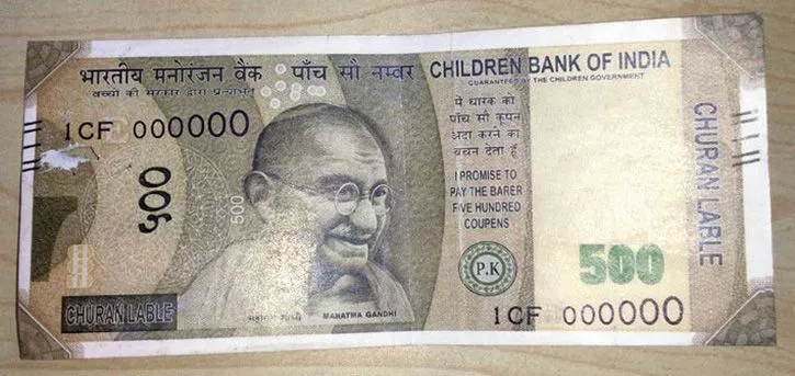 ATM Dispenses 'Churan Lable' Rs 500 Notes in Bareilly - Sakshi