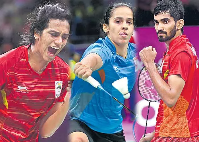 Saina, Srikanth, Sindhu enter second round of Badminton Asia - Sakshi