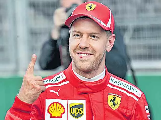 Sebastian Vettel beats Lewis Hamilton to pole at F1 Azerbaijan Grand - Sakshi