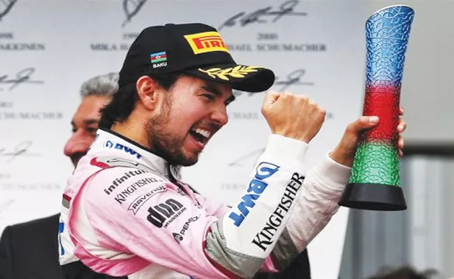 Sergio Perez keeps Baku F1 podium after stewards - Sakshi