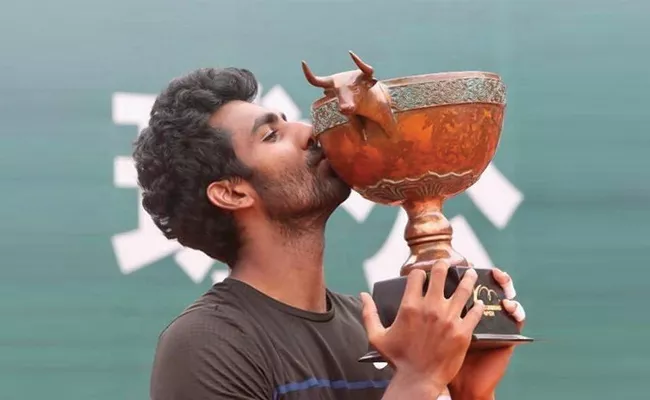 Prajnesh Gunneswaran wins maiden Challenger title in China - Sakshi