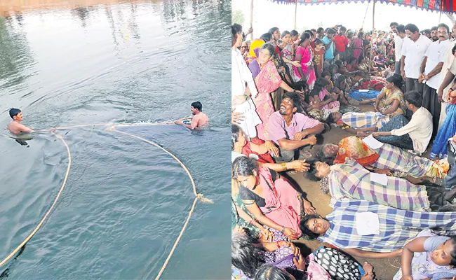 Tractor Falls Into Canal in Nalgonda - Sakshi