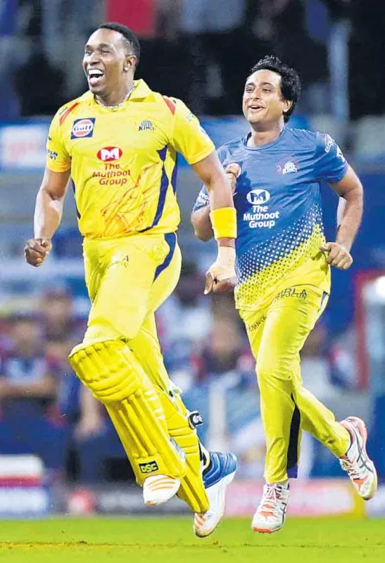 Bravo Overshadows Pandya Brothers as Chennai Super - Sakshi