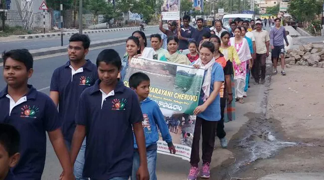 Save Annarayani Cheruvu Rally In Nagaram - Sakshi