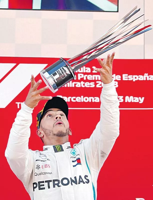 Lewis Hamilton dominates Spanish Grand Prix - Sakshi