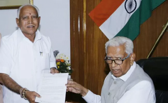 Karnataka Governor invites BJPs Yeddyurappa For Oath Taking - Sakshi