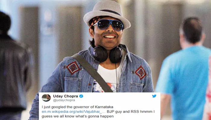 Bollywood Actor Uday Chopra Trolled Karnataka Governor As BJP Guy - Sakshi