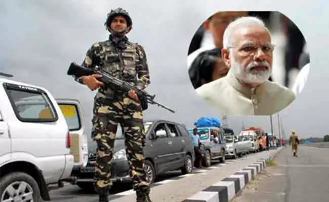 PM Modi Two Days Visit, High Alert in Jammu Kashmir  - Sakshi