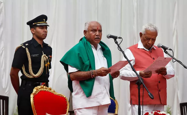 Yeddyurappa Sworn In As Karnataka Chief Minister - Sakshi