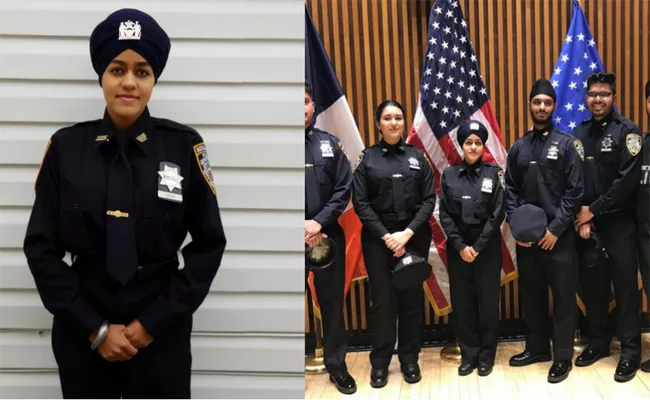 Turbaned Sikh Woman Entered Into New York Police Department - Sakshi