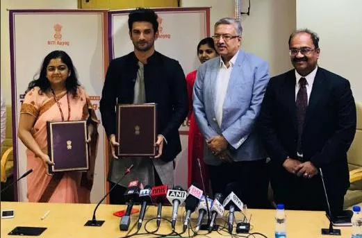 Sushant Singh Rajput Says Delighted To Associate with NITI Aayog   - Sakshi