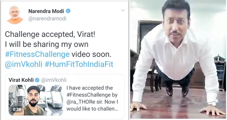 PM Modi accepts Virat Kohli fitness challenge - Sakshi