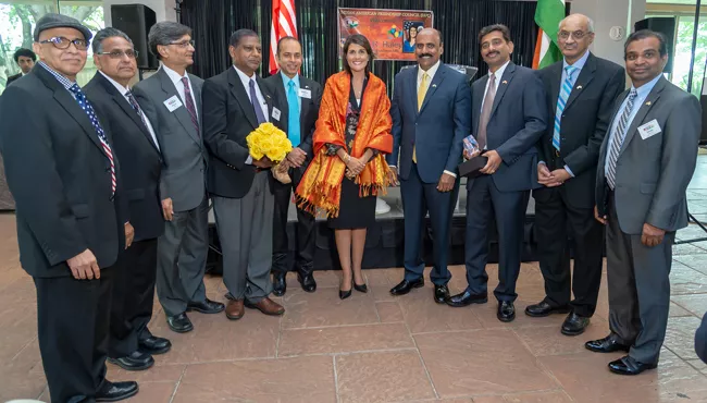 IAFC awarded Nikki Haley in Dallas - Sakshi