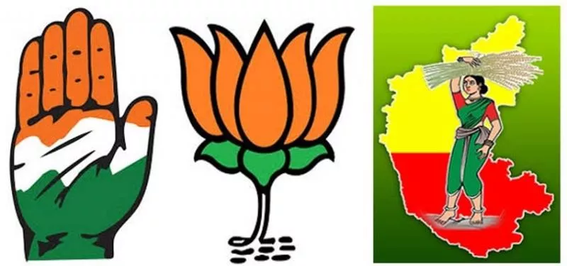 triangle fight on lingayats in karnataka elections - Sakshi