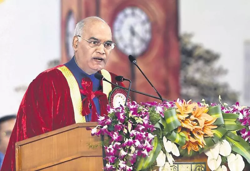 President Ramnath Govind at the Madras University graduate ceremony - Sakshi