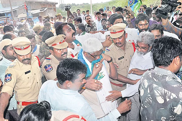 Tension in sadak bandh - Sakshi