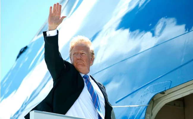  Donald Trump Also Arrives In Singapore For Meeting With Kim - Sakshi