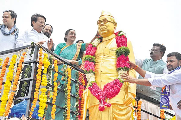 Need to follow Ambedkar, Jagjivan Ram's aims - Sakshi