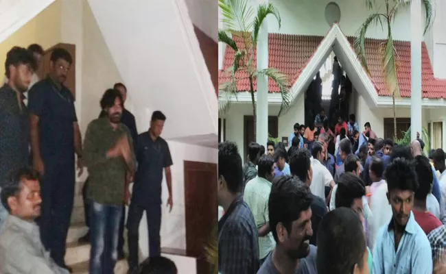 Fans Waiting outside In Pawan Kalyan Staying Resort Visakhapatnam - Sakshi