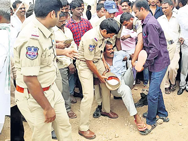 The sarpanch attacked on the officer - Sakshi