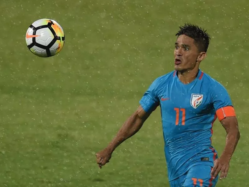 Sunil Chhetri Scores A Brace To Equal Lionel Messi's International Goals Tally - Sakshi