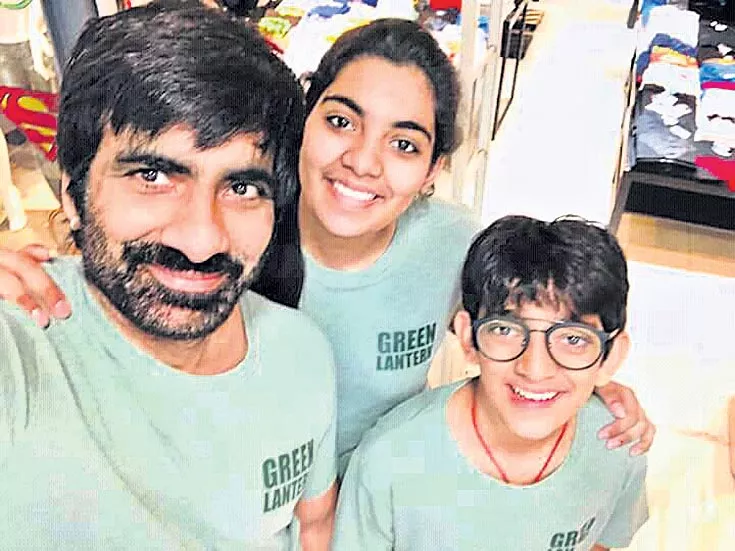 Ravi Teja Vacation With Son and Daughter in Bangkok  - Sakshi