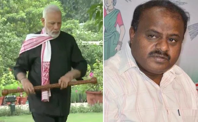 Narendra Modi Fitness Challenge For Karnataka CM Kumaraswamy - Sakshi