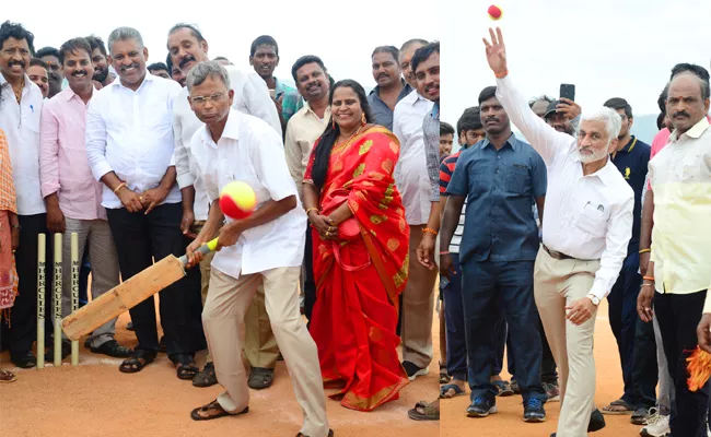 Vijay Sai Reddy Open YSR Cricket Tourney In Chittoor - Sakshi