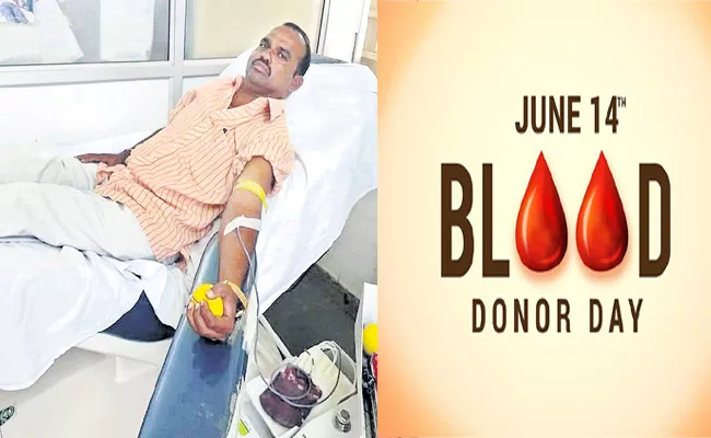 Hyderabadi Man Marathi Mallesh Donated Blood 95 Times - Sakshi