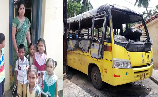 Teacher Save Students Lives In Bus Accident East Godavari - Sakshi