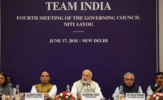 Modi Addressing In Fourth NITI Aayog  Council - Sakshi