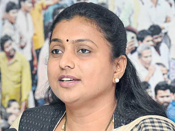 Roja Fires On ABN Andhra Jyothi Survey - Sakshi