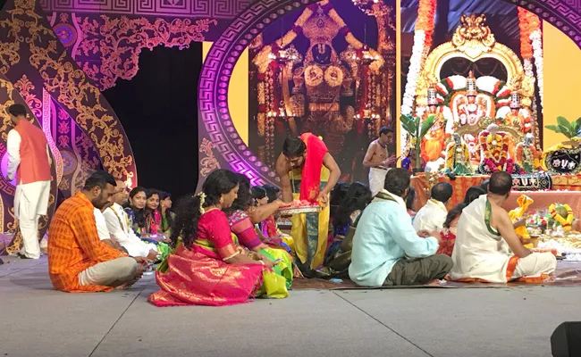 American Telugu Convention Day Three Started With Srinivasa Kalyanam  - Sakshi